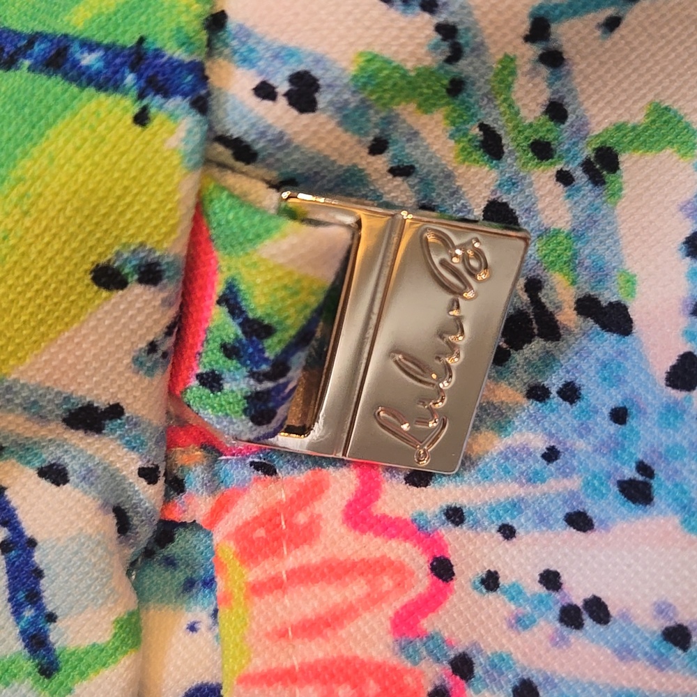 Lulu-B Colorful Shell/Ocean Print  Stretch Capri Pants - Picture 2 of 9